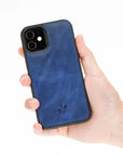  Luxury Blue Leather iPhone 12 Mini Snap-On Case with MagSafe - Venito – 2