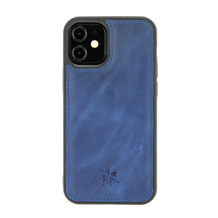  Luxury Blue Leather iPhone 12 Mini Snap-On Case with MagSafe - Venito – 1