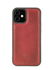  Luxury Red Leather iPhone 12 Mini Snap-On Case with MagSafe - Venito – 1