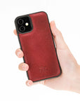  Luxury Red Leather iPhone 12 Mini Snap-On Case with MagSafe - Venito – 2