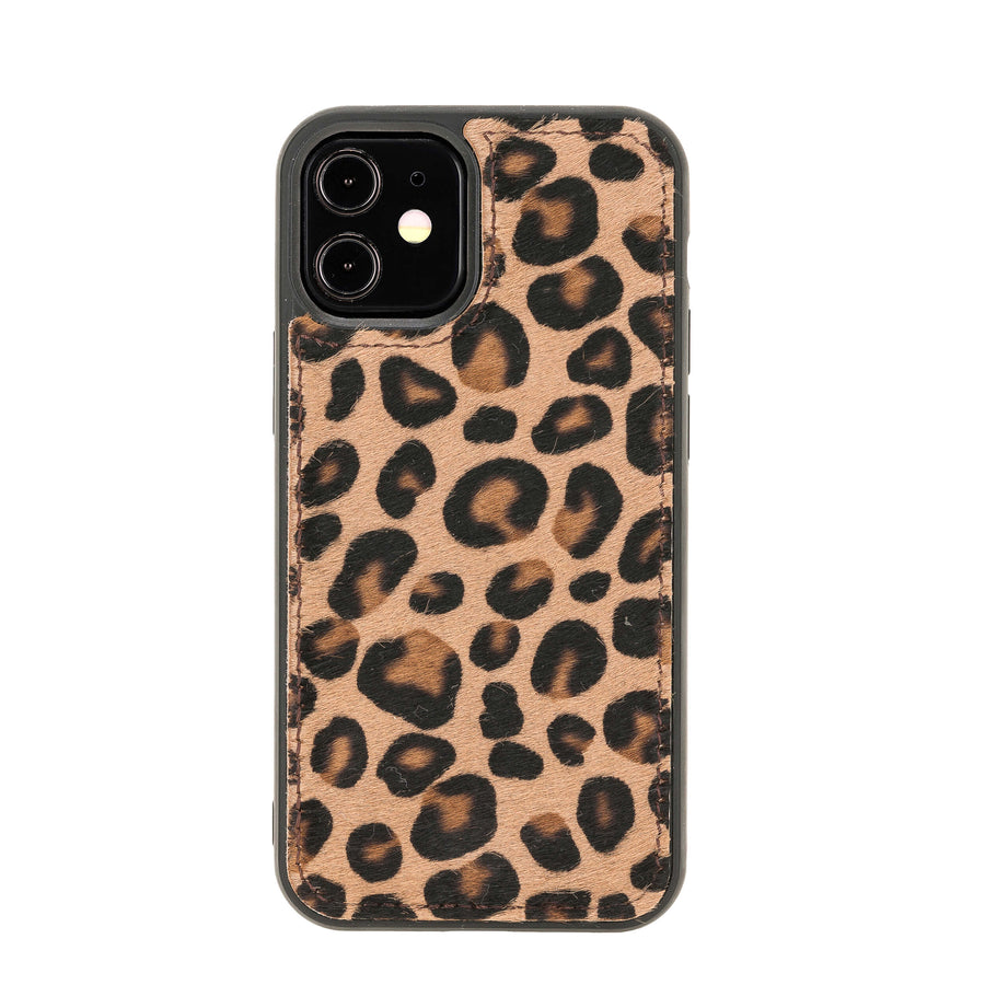 Luxury Leopard Leather iPhone 12 Mini Snap-On Case with MagSafe - Venito – 1
