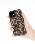  Luxury Leopard Print Leather iPhone 12 Mini Snap-On Case with MagSafe - Venito – 2