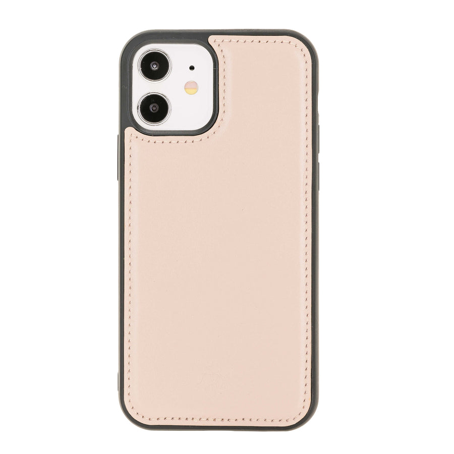Luxury Pink Leather iPhone 12 Snap-On Case with MagSafe - Venito – 1