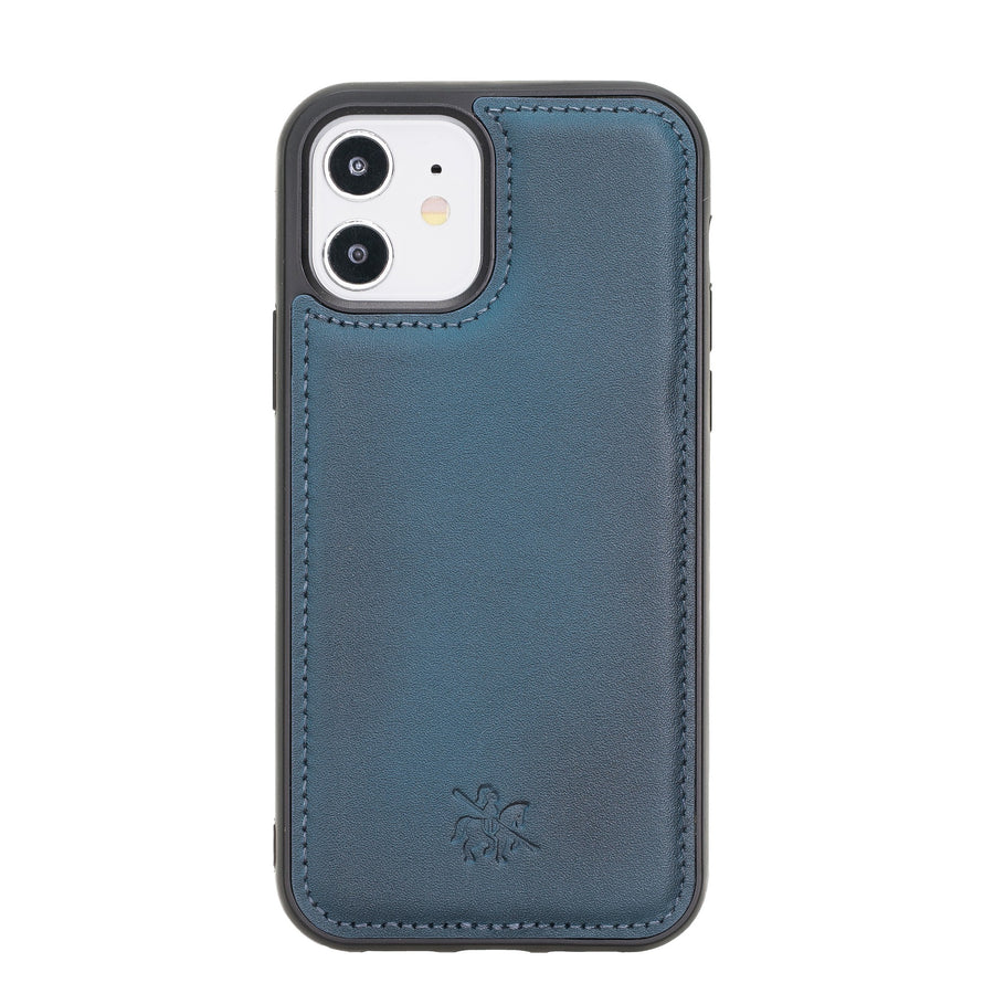 Luxury Pacific Blue Print Leather iPhone 12 Snap-On Case with MagSafe - Venito – 1
