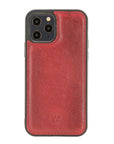 Luxury Red Leather iPhone 12 Pro Snap-On Case with MagSafe - Venito – 1