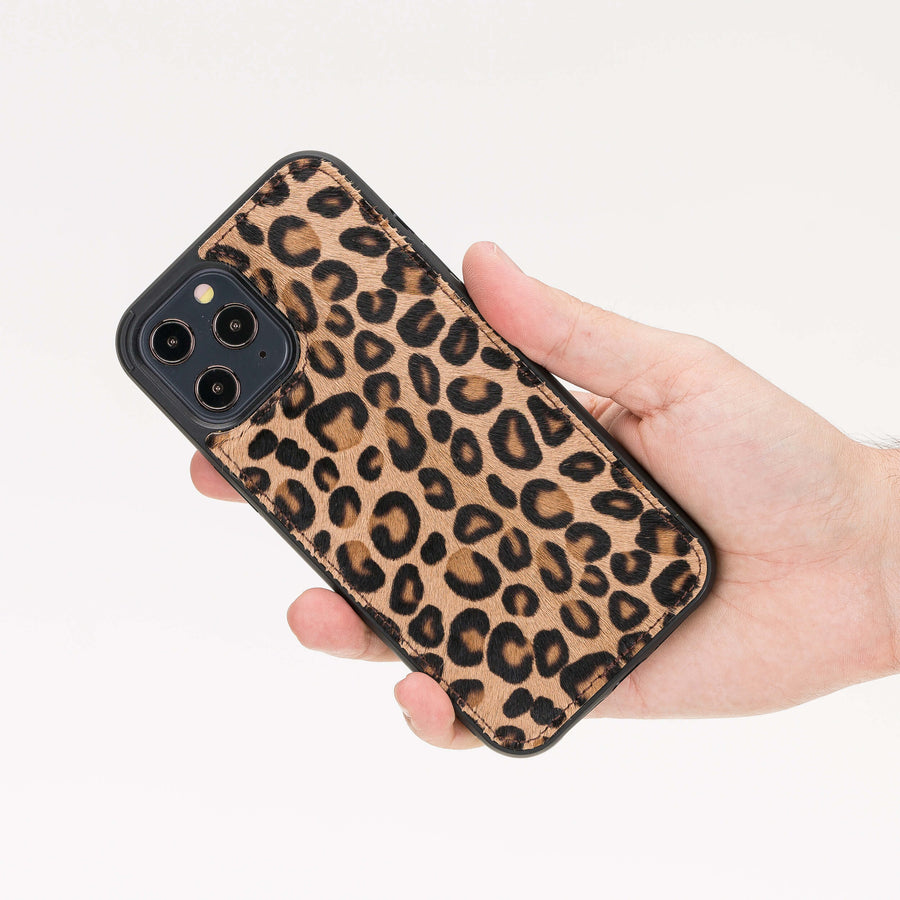 Luxury Leopard Leather iPhone 12 Pro Snap-On Case with MagSafe - Venito – 2