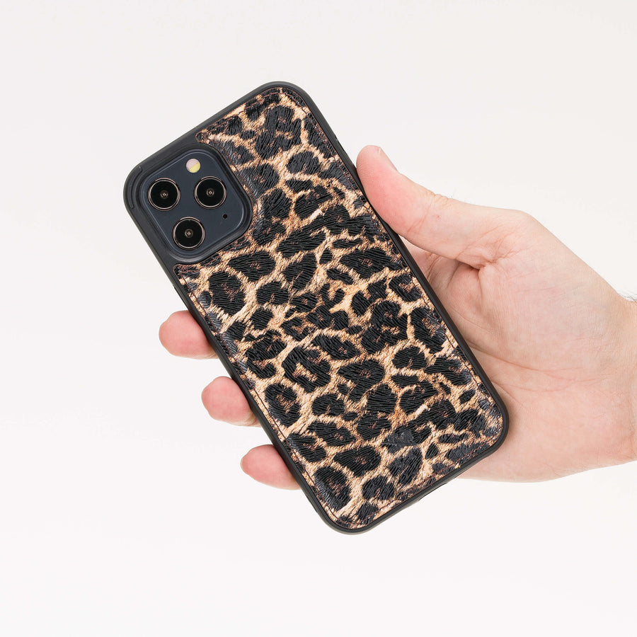 Luxury Leopard Print Leather iPhone 12 Pro Snap-On Case with MagSafe - Venito – 2