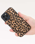 Luxury Leopard Leather iPhone 12 Pro Max Snap-On Case with MagSafe - Venito – 2
