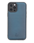 Luxury Pacific Blue Leather iPhone 12 Pro Max Snap-On Case with MagSafe - Venito – 1