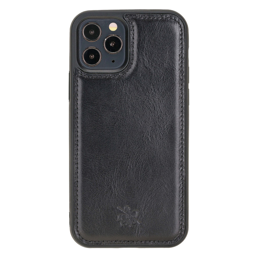 Luxury Black Leather iPhone 12 Pro Max Snap-On Case with MagSafe - Venito – 1