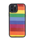 Luxury Rainbow Leather iPhone 12 Pro Snap-On Case with MagSafe - Venito – 1