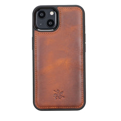  Luxury Brown Leather iPhone 13 Snap-On Case with MagSafe - Venito – 1