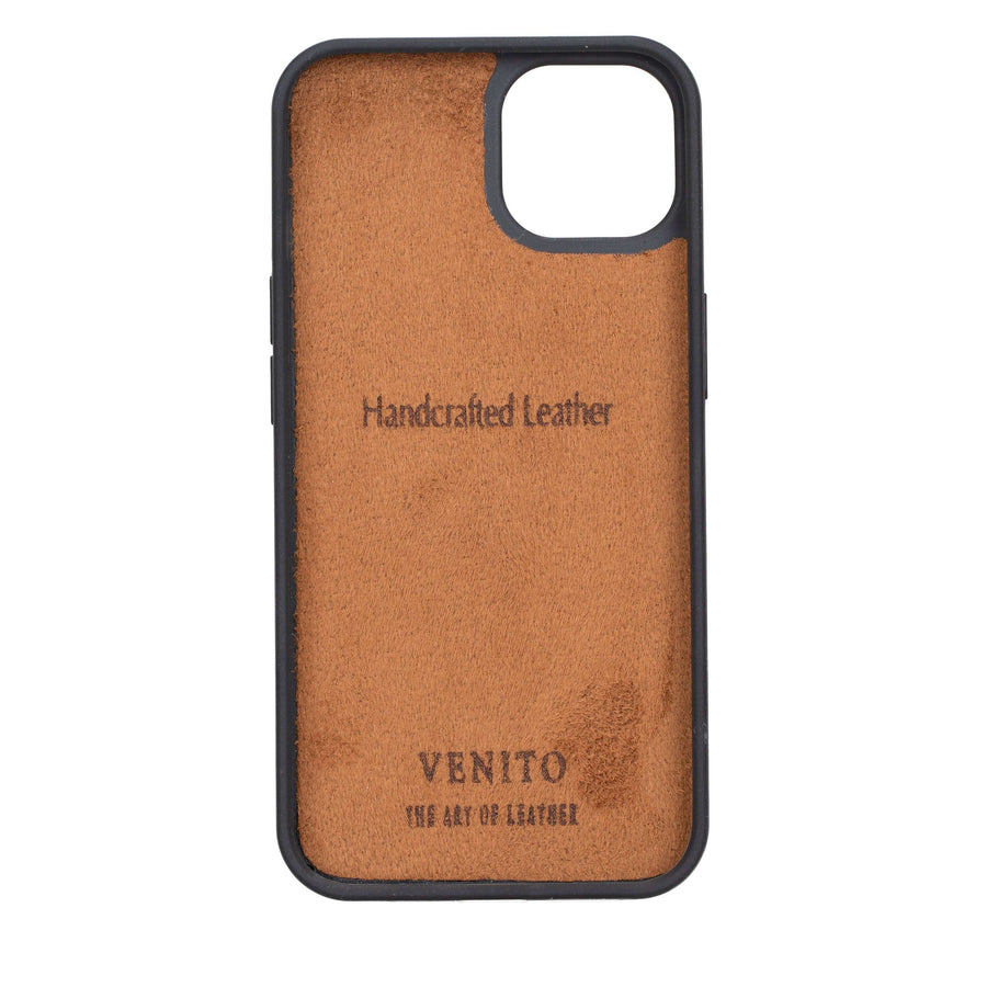  Luxury Brown Leather iPhone 13 Snap-On Case with MagSafe - Venito – 3