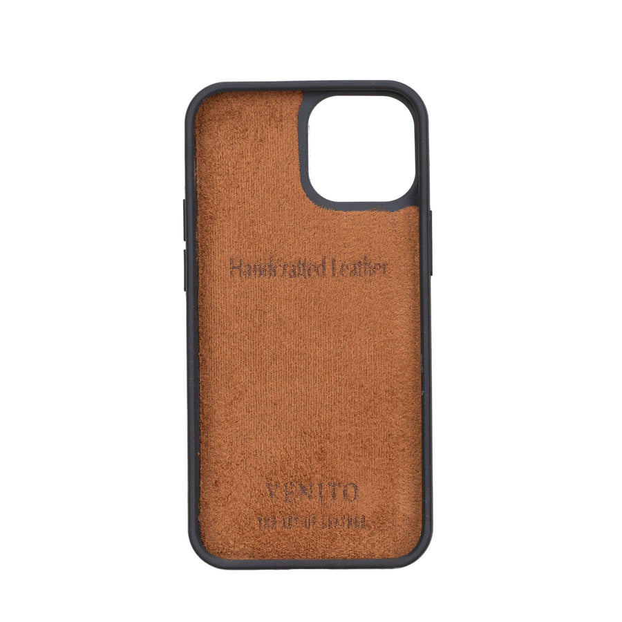  Luxury Brown Leather iPhone 13 Mini Snap-On Case with MagSafe - Venito – 3