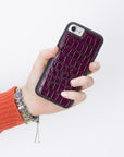 Luxury Purple Crocodile Leather iPhone 6S Snap-On Case - Venito – 2