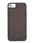 Luxury Dark Brown Leather iPhone 8 Snap-On Case - Venito – 1