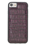 Luxury Purple Crocodile Leather iPhone SE 2020 Snap-On Case - Venito – 1