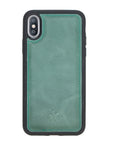 Luxury Green Leather iPhone X Snap-On Case - Venito – 1