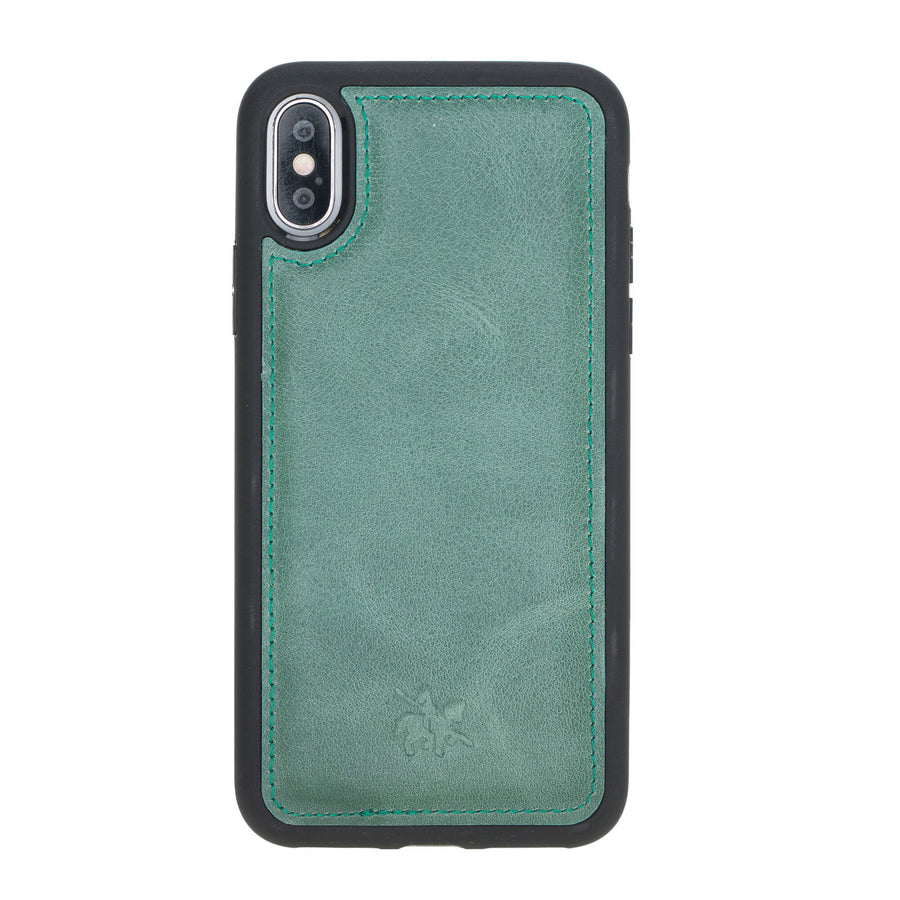 Luxury Green Leather iPhone X Snap-On Case - Venito – 1