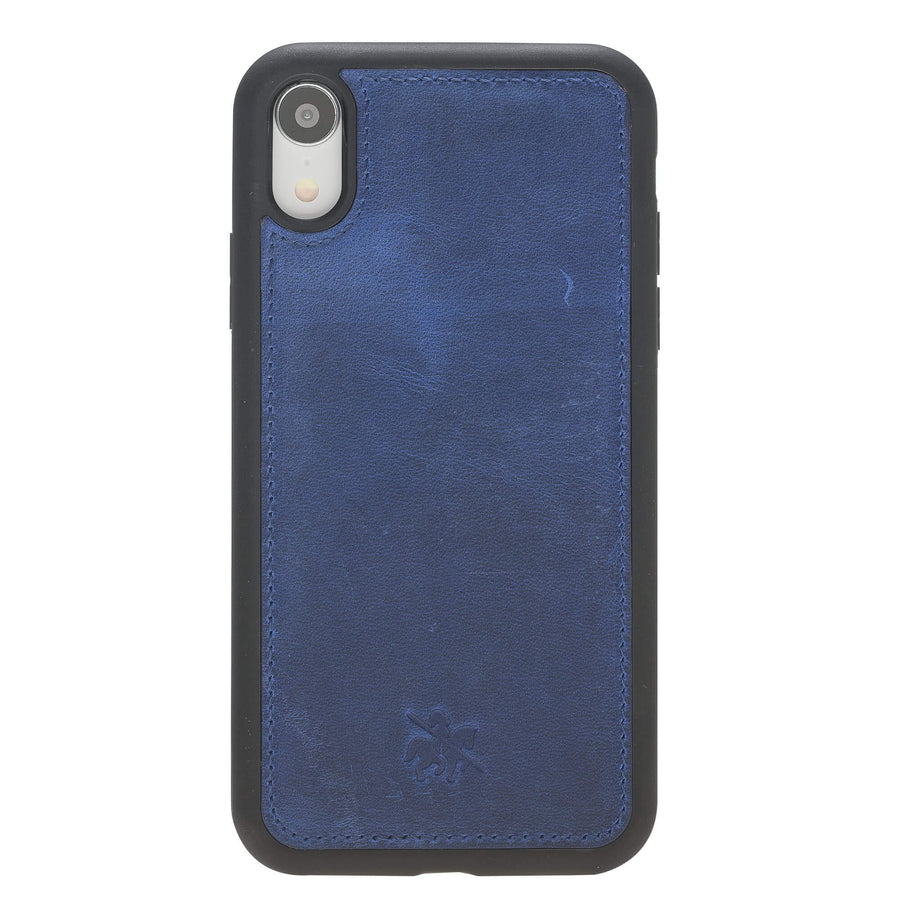 Luxury Blue Leather iPhone XR Snap-On Case - Venito – 1