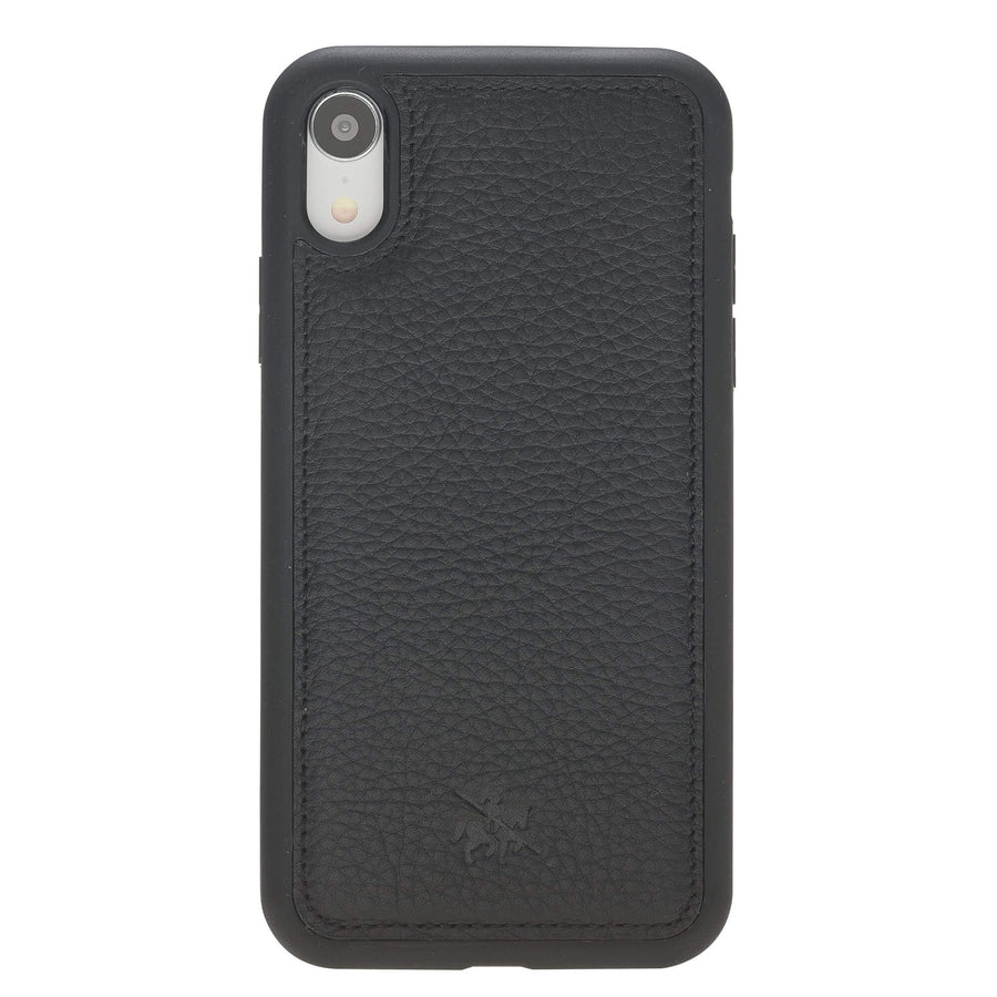 Luxury Black Leather iPhone XR Snap-On Case - Venito – 1
