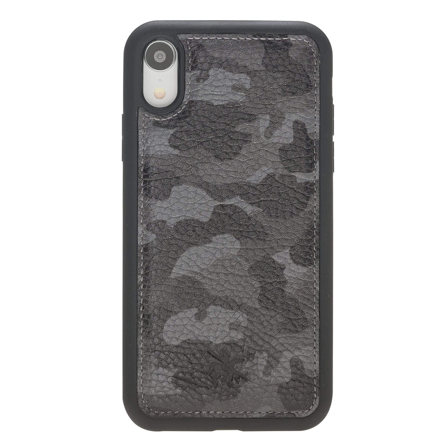Luxury Camouflage Leather iPhone XR Snap-On Case - Venito – 1