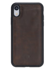 Luxury Dark Brown Leather iPhone XR Snap-On Case - Venito – 1