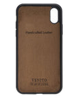 Luxury Dark Brown Leather iPhone XR Snap-On Case - Venito – 4