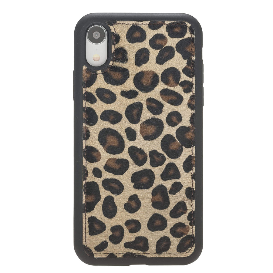Luxury Leopard Leather iPhone XR Snap-On Case - Venito – 1
