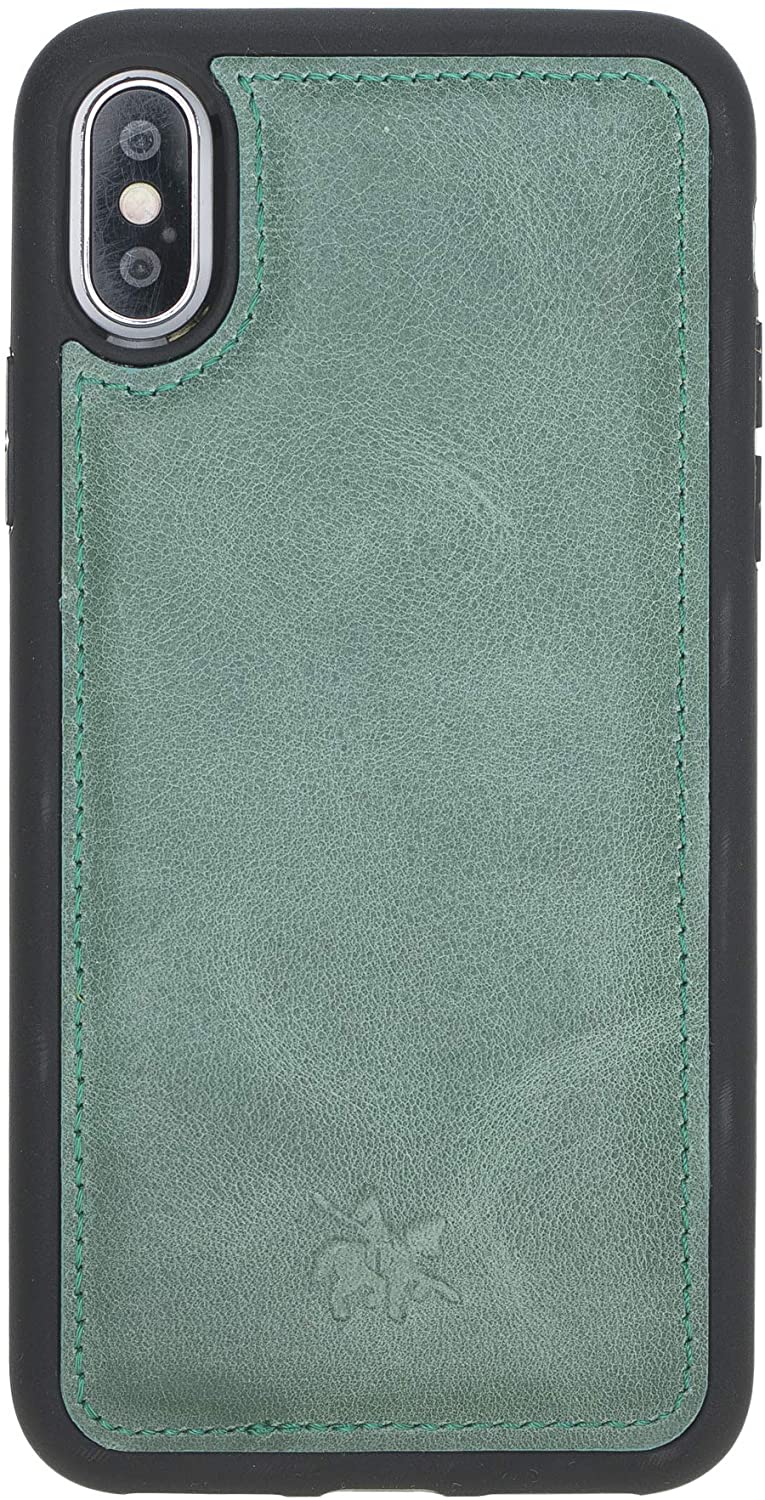 Luxury Green Leather iPhone XS Snap-On Case - Venito – 1