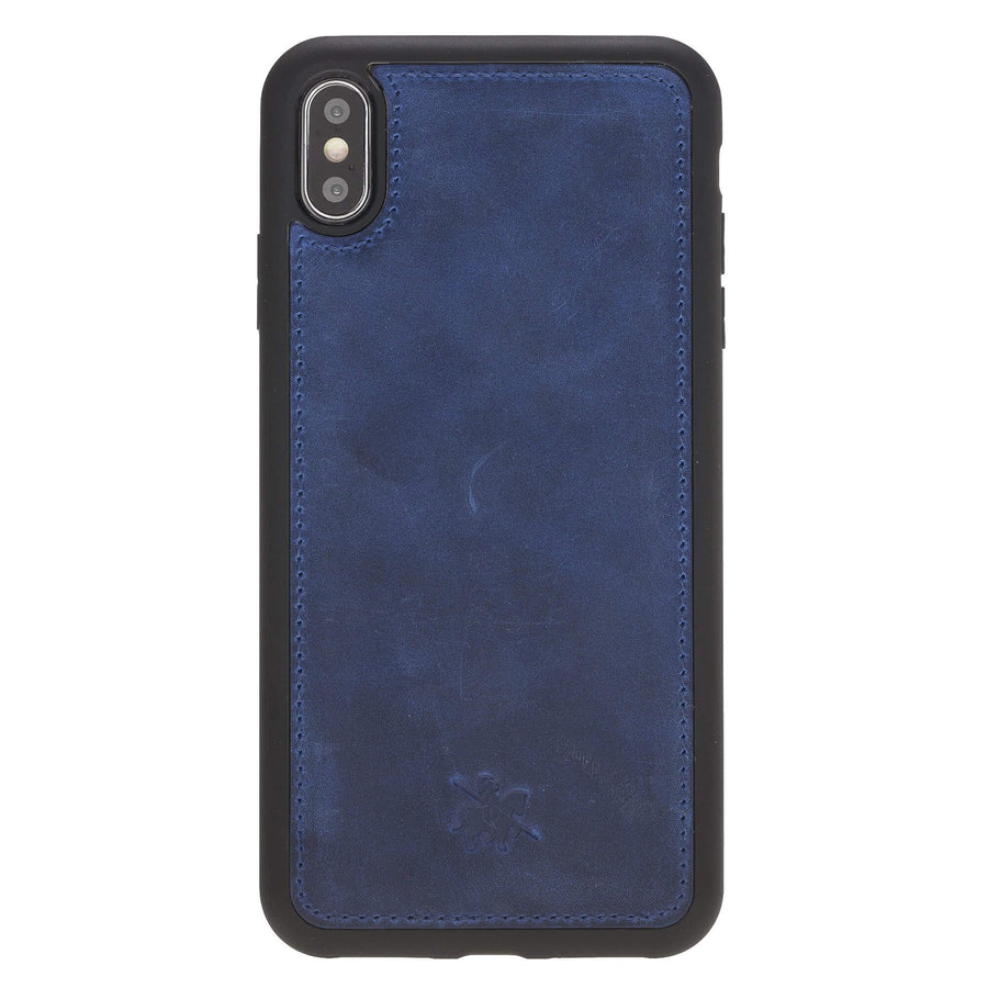 Luxury Blue Leather iPhone XS Max Snap-On Case - Venito – 1