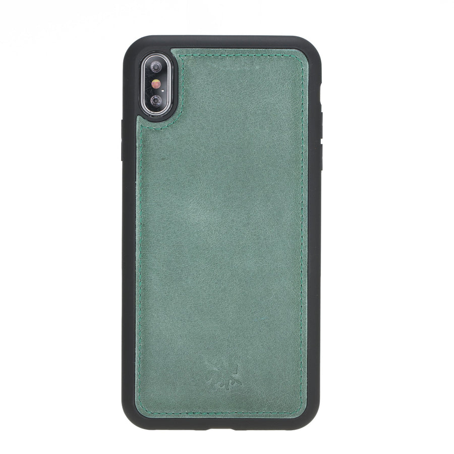 Luxury Green Leather iPhone XS Max Snap-On Case - Venito – 1