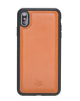 Luxury Pumpkin Leather iPhone XS Max Snap-On Case - Venito – 1