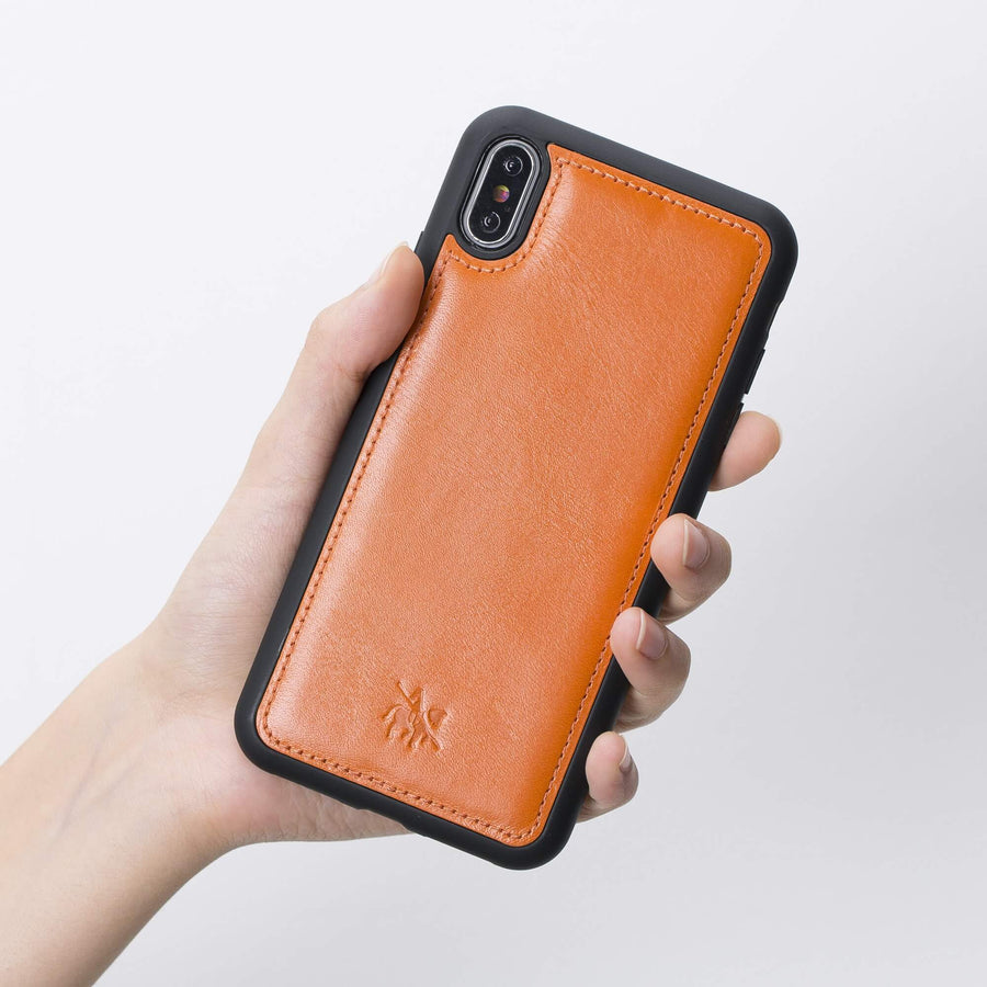 Luxury Pumpkin Leather iPhone XS Max Snap-On Case - Venito – 2