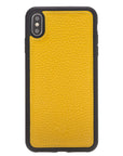 Luxury Yellow Leather iPhone XS Max Snap-On Case - Venito – 1
