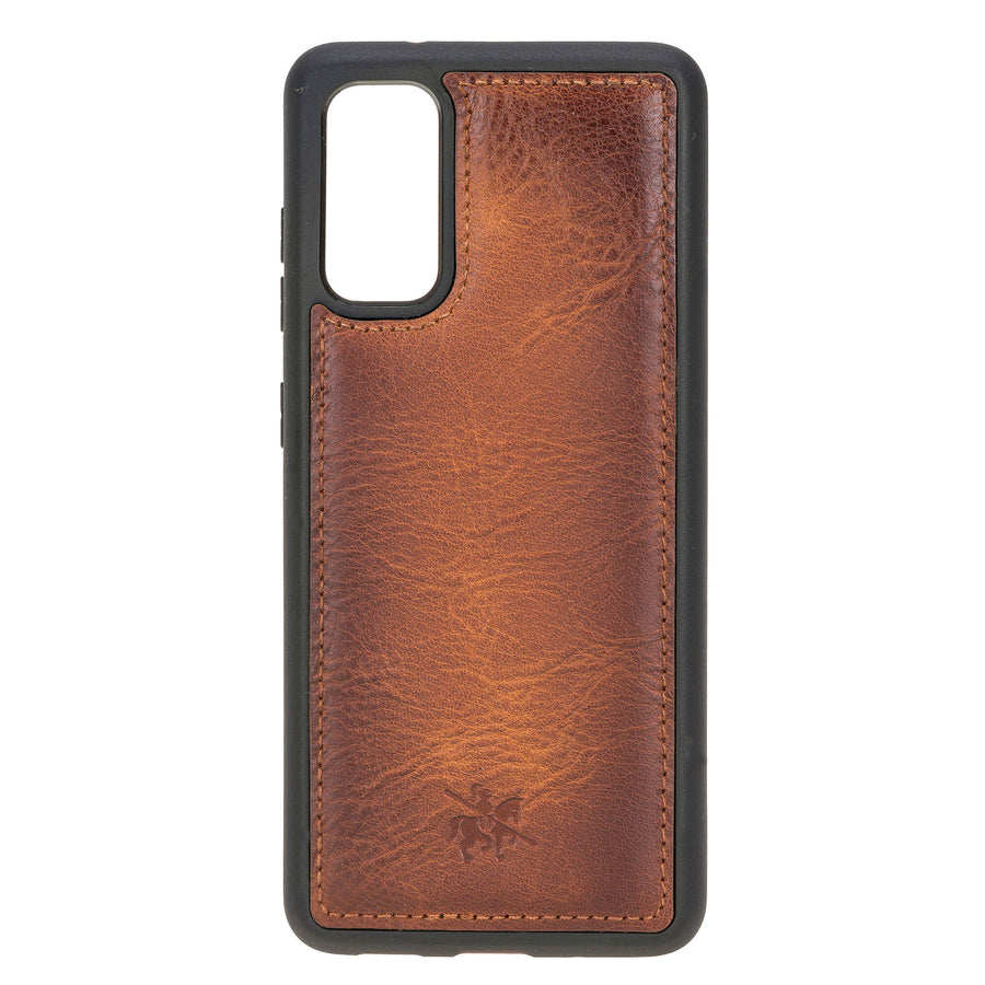 Luxury Brown Leather Samsung Galaxy S20 Snap-On Case - Venito – 1