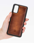 Luxury Brown Leather Samsung Galaxy S20 Snap-On Case - Venito – 2
