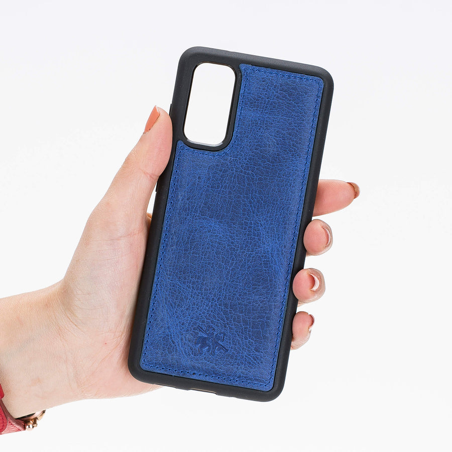 Luxury Blue Leather Samsung Galaxy S20 Snap-On Case - Venito – 2