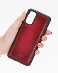 Luxury Red Leather Samsung Galaxy S20 Snap-On Case - Venito – 2