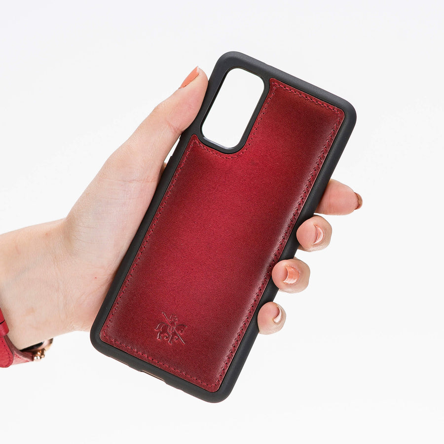 Luxury Red Leather Samsung Galaxy S20 Snap-On Case - Venito – 2
