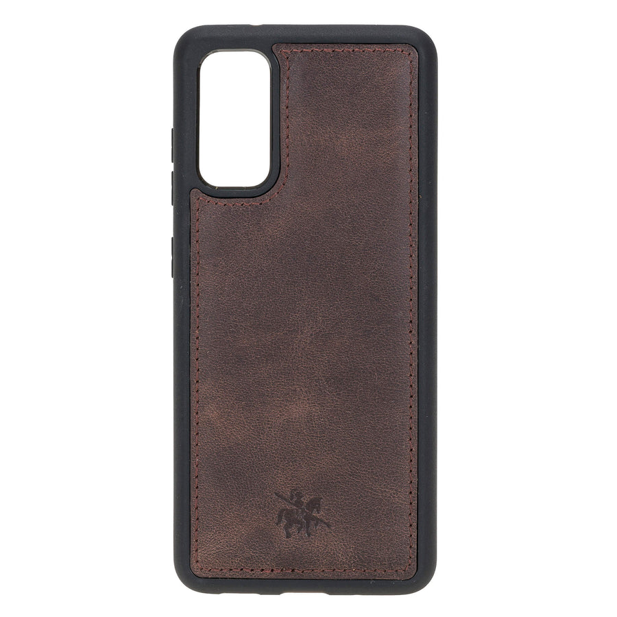 Luxury Dark Brown Leather Samsung Galaxy S20 Snap-On Case - Venito – 1