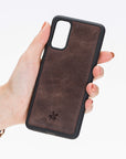 Luxury Dark Brown Leather Samsung Galaxy S20 Snap-On Case - Venito – 2
