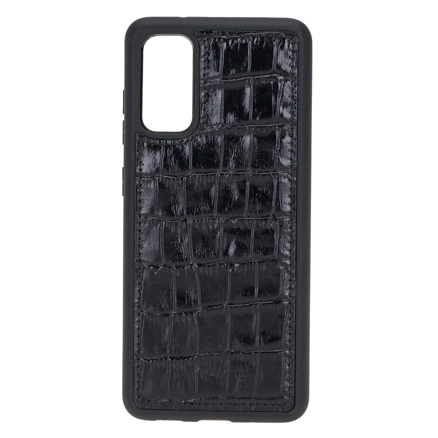 Luxury Black Crocodile Leather Samsung Galaxy S20 Snap-On Case - Venito – 1