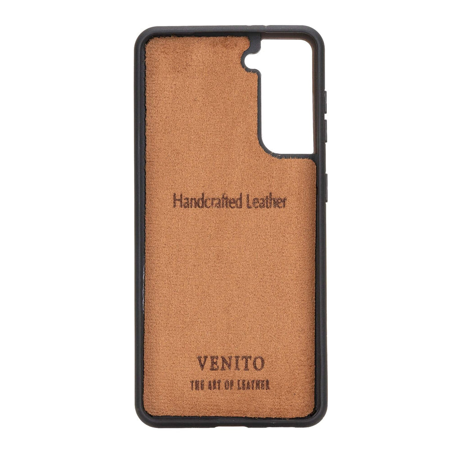 Luxury Brown Leather Samsung Galaxy S21 Snap-On Case - Venito – 4