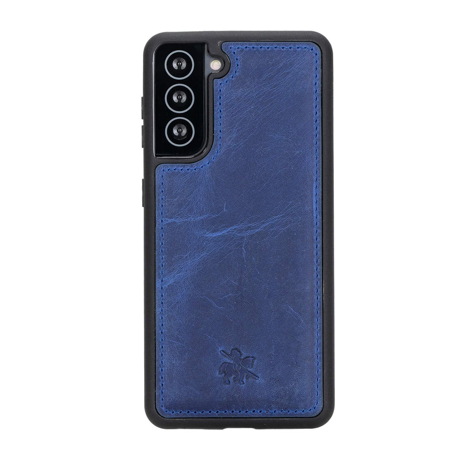 Luxury Blue Leather Samsung Galaxy S21 Snap-On Case - Venito – 1