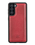 Luxury Red Leather Samsung Galaxy S21 Snap-On Case - Venito – 1