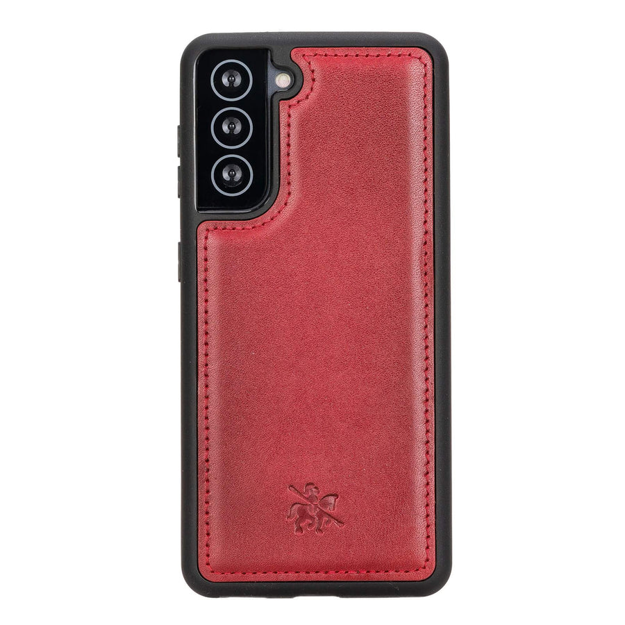 Luxury Red Leather Samsung Galaxy S21 Snap-On Case - Venito – 1