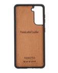 Luxury Dark Brown Leather Samsung Galaxy S21 Snap-On Case - Venito – 4