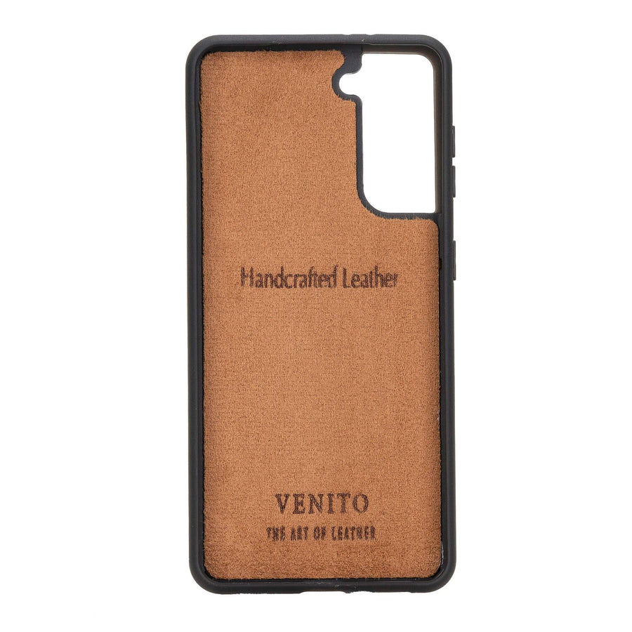 Luxury Dark Brown Leather Samsung Galaxy S21 Snap-On Case - Venito – 4