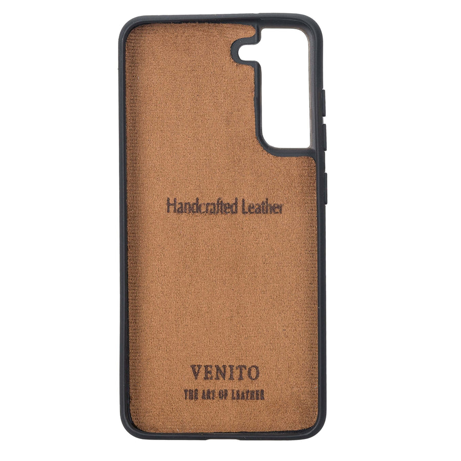 Luxury Black Crocodile Leather Samsung Galaxy S21 FE Snap-On Case - Venito – 3